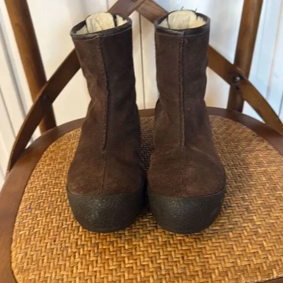 Shepherd Sweden brown genuine sheepskin boots size 6.5 - Picture 4 of 9